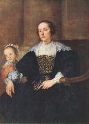 DYCK, Sir Anthony Van The Wife and Daughter of Colyn de Nole fg Sweden oil painting reproduction